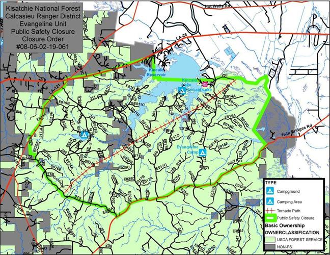 Kisatchie National Forest Map Kistachie National Forest Trails And Roads Are Closed Following Tornado |  News | Westcentralsbest.com