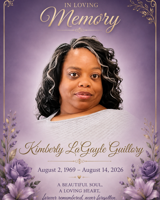 Obituary for Kimberly LaGayle Collins Guillory