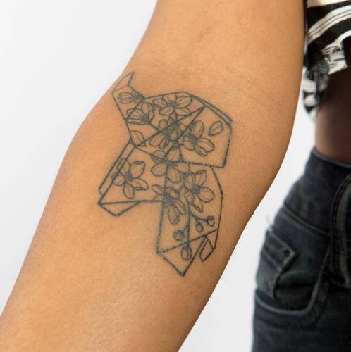 elephant origami tattoo