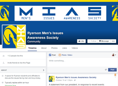 Ryerson men's rights group club