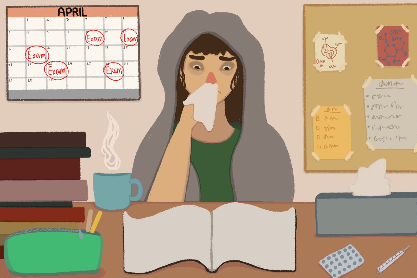 Science behind Getting sick during exams Culture