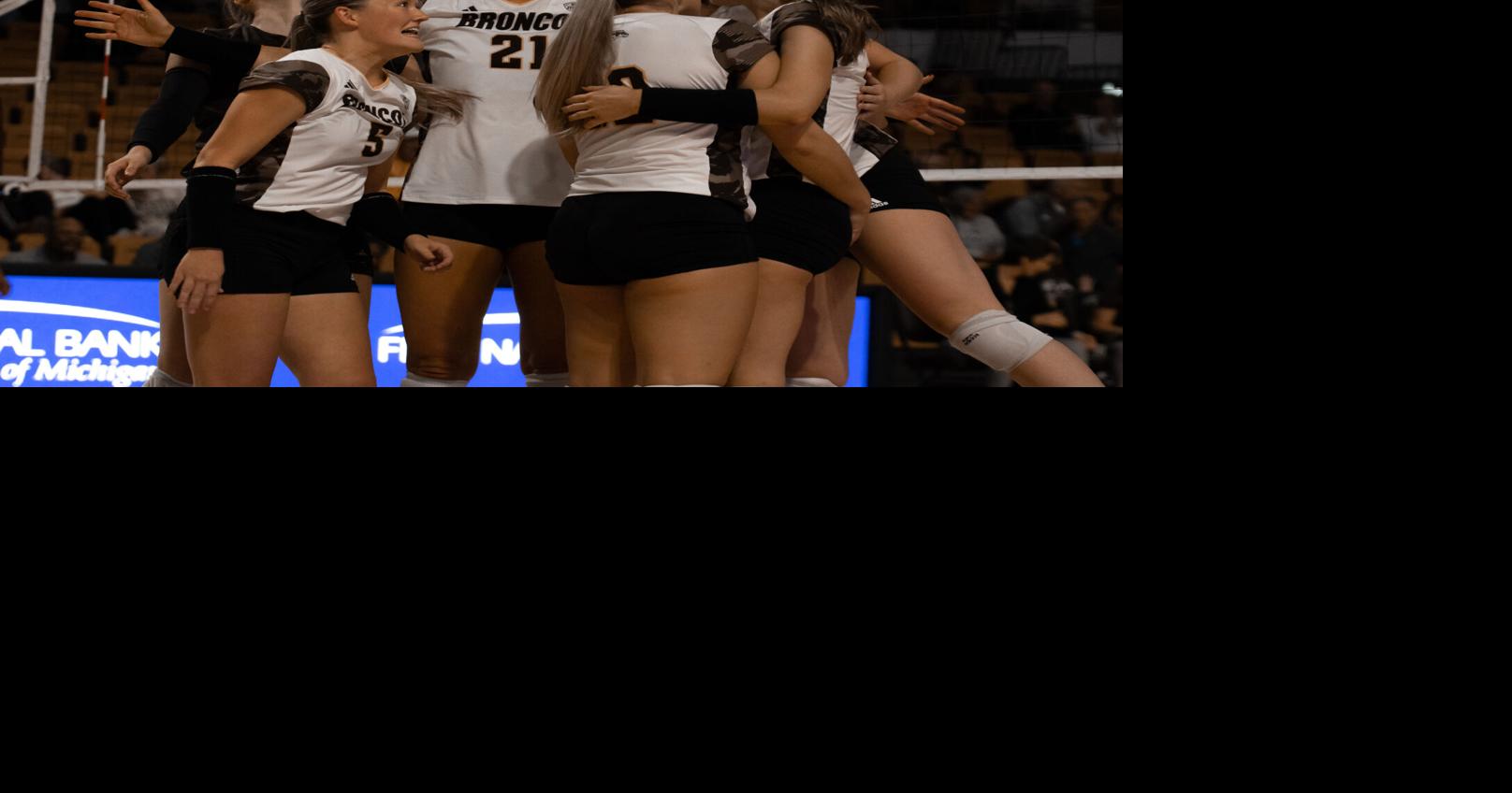 Volleyball huddle celebration