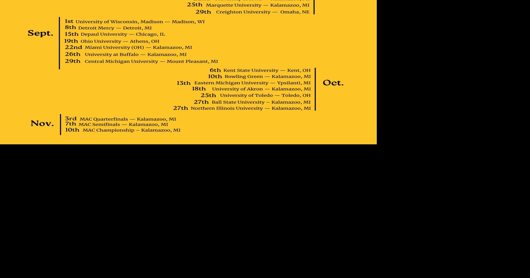 WMU Women's Soccer Schedule