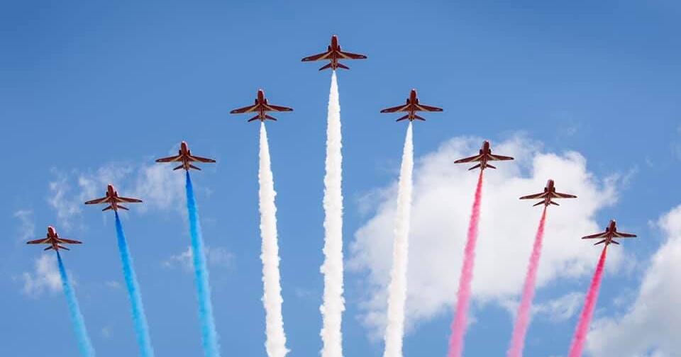 RAF Red Arrows to join Blue Angels at Spirit Air Show Chesterfield