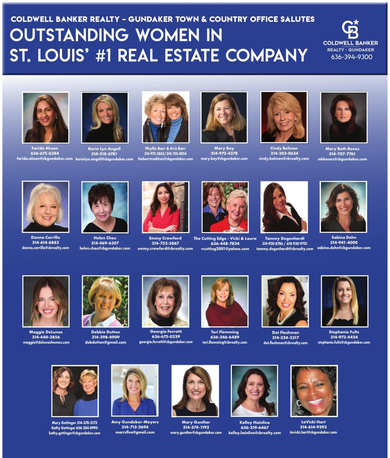 Real estate professionals from Coldwall BankerGundaker, Town & Country