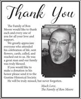 Card Of Thanks: Ron Moore