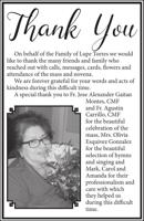 Card Of Thanks: Lupe Torres