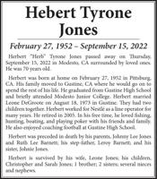 Tribute: Herbert Tyrone Jones
