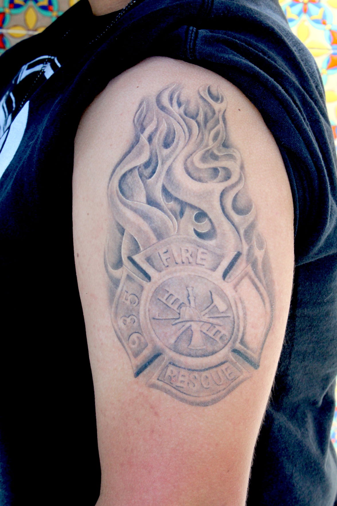 Firefighter sleeve | Fire fighter tattoos, Firefighter tattoo sleeve,  Fireman tattoo