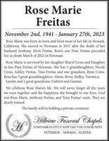 Tribute: Rose Marie Freitas