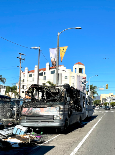 RV destroyed in fire