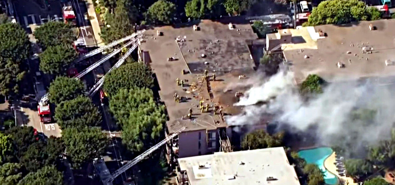 Marina Del Rey Apartment Complex Engulfed In Three-Alarm Fire | News ...