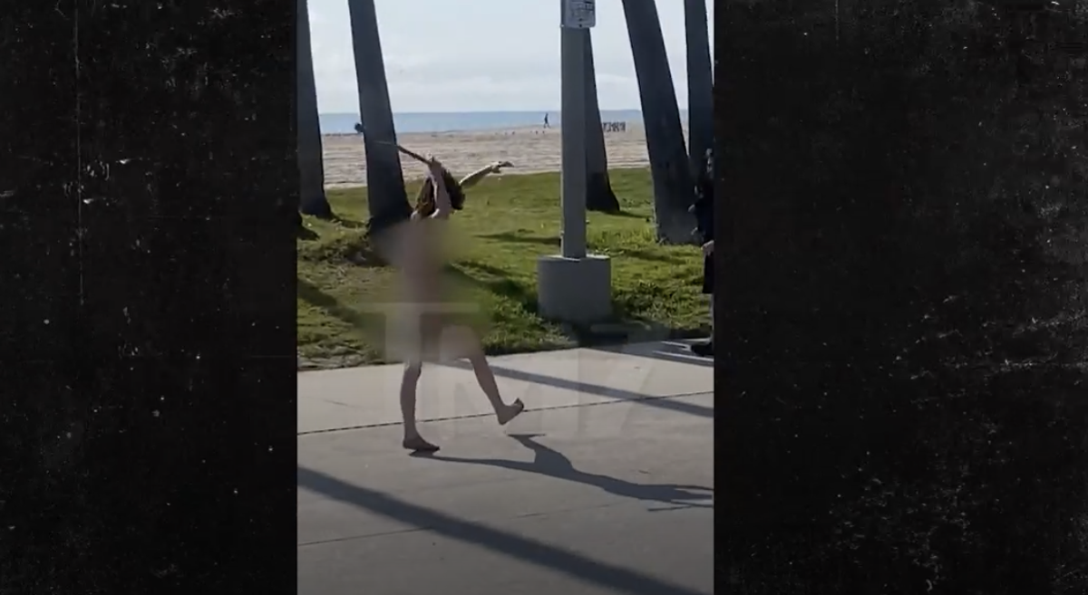 Naked Woman Gets Into Barbaric Fight in Venice Beach, Spiked Clubs Used