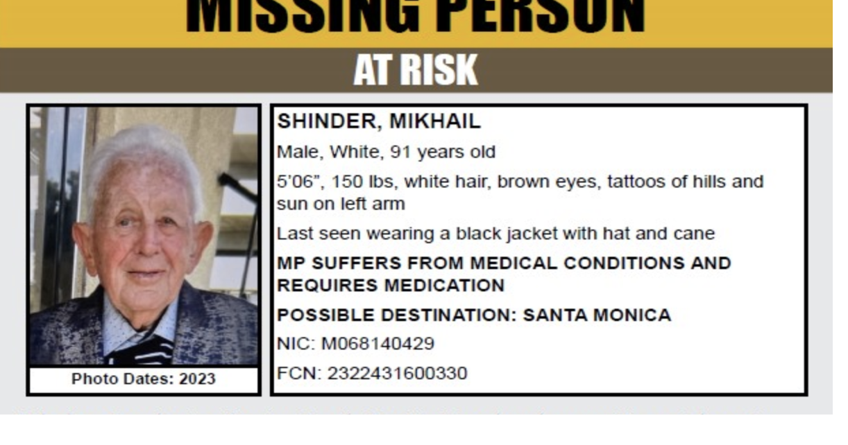 Man, 91, Missing from West Hollywood | News | westsidecurrent.com