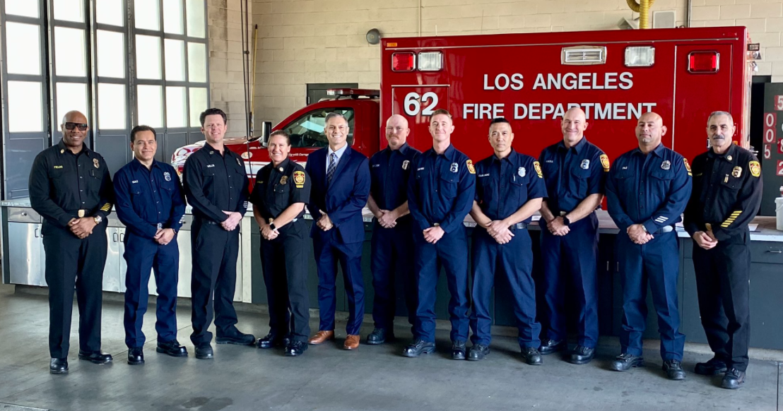 Lafdcurrent Roster Assignment LAFD Station 62 Reunited With A Man Whose Life They Saved | Mar Vista ...