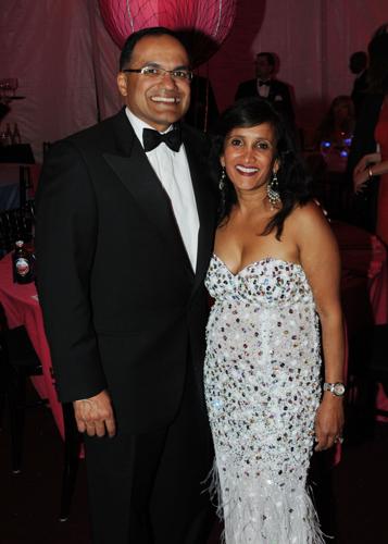The Chicago Zoological Society's "Around the Whirl in 80 Years" event attendees Rajeev and Tanuja Rathi of Oak Brook