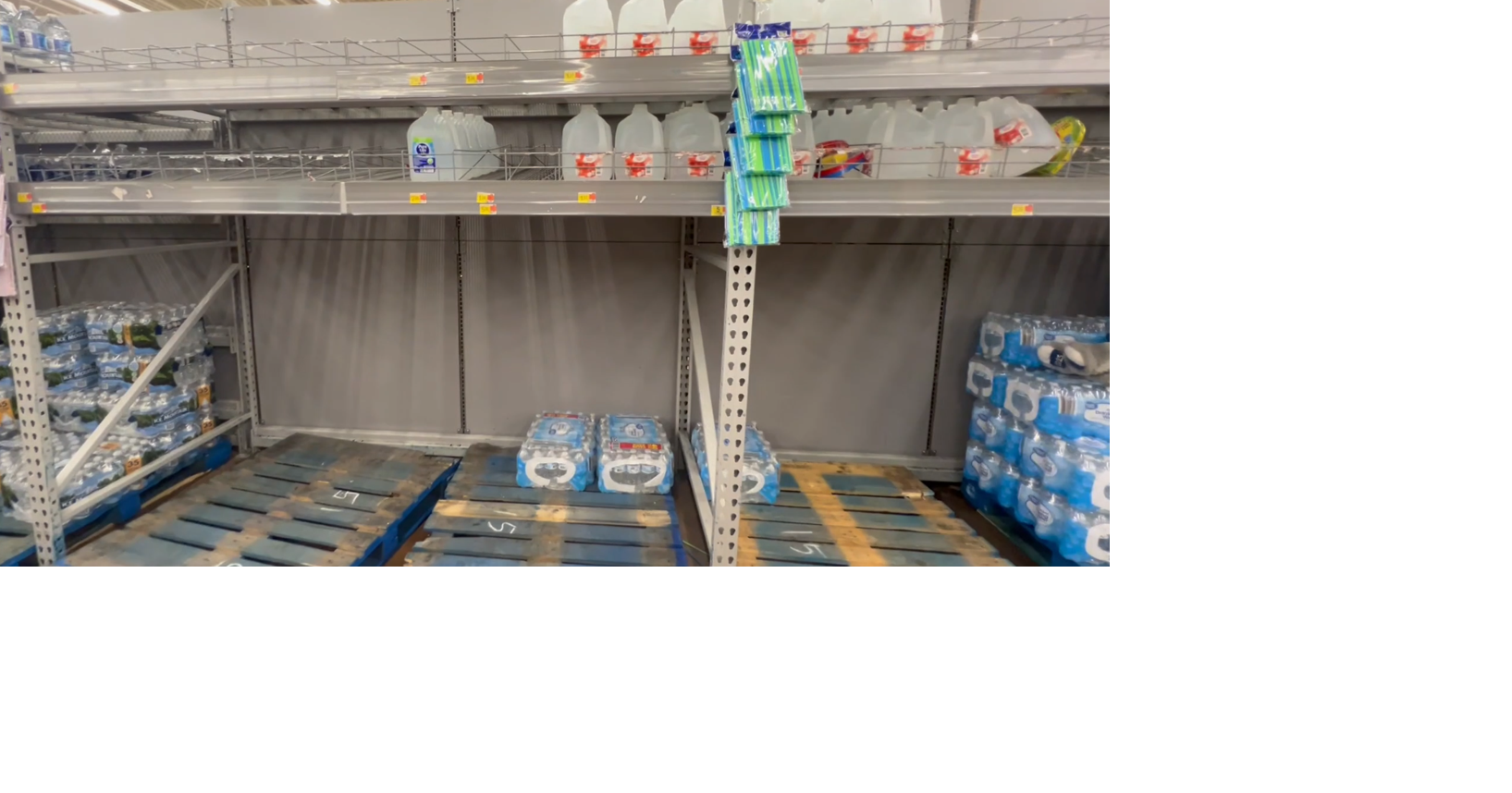 Shoppers rush to stock up as winter storm approaches