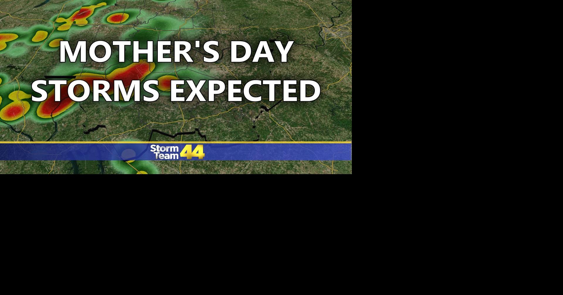 Afternoon storms expected for Mother's Day Weather