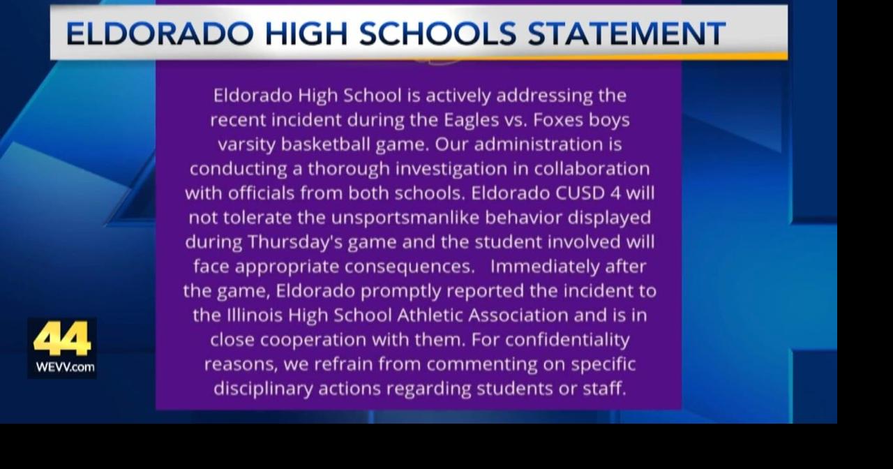 Eldorado High School releases statement addressing recent incident at