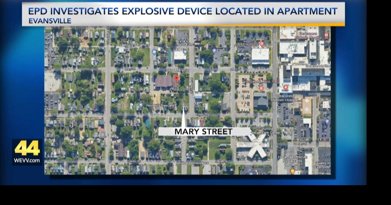 Suspect wanted after police find an improvised explosive device in an Evansville apartment