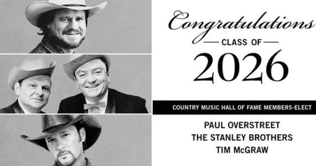 Tim McGraw, Paul Overstreet, and the Stanley Brothers to join Country Music Hall of Fame