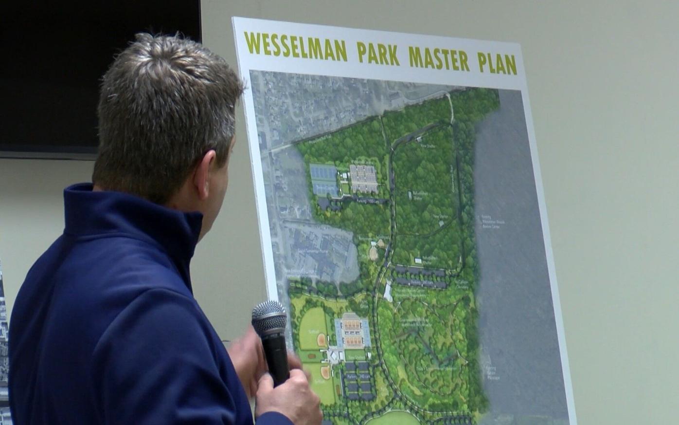 First reading of a Wesselman Park Pickleball courts ordinance held