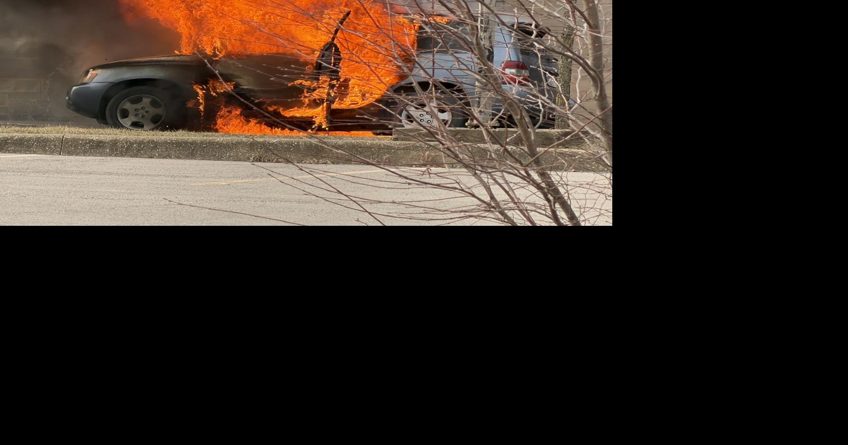 Crews respond to vehicle fire in Evansville