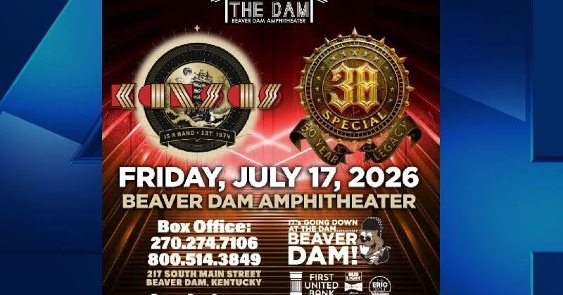 Kansas and 38 Special to co-headline Beaver Dam Amphitheater this July