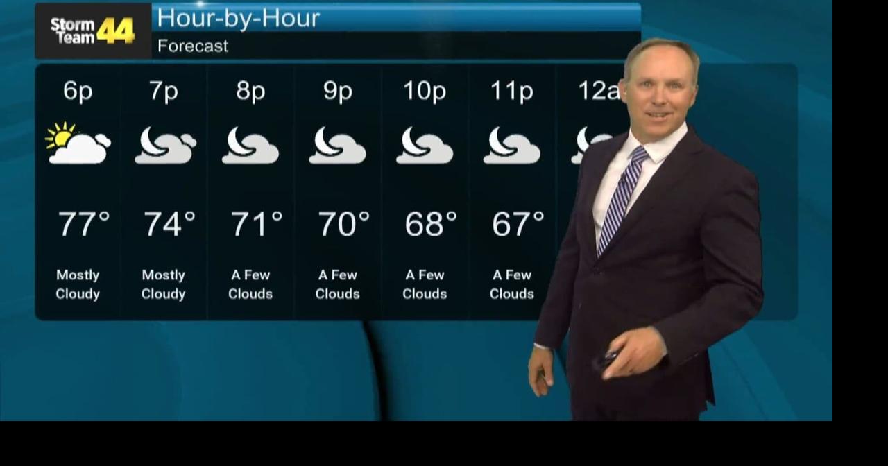 Rain finally pushes out tonight