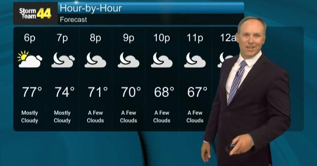Rain finally pushes out tonight