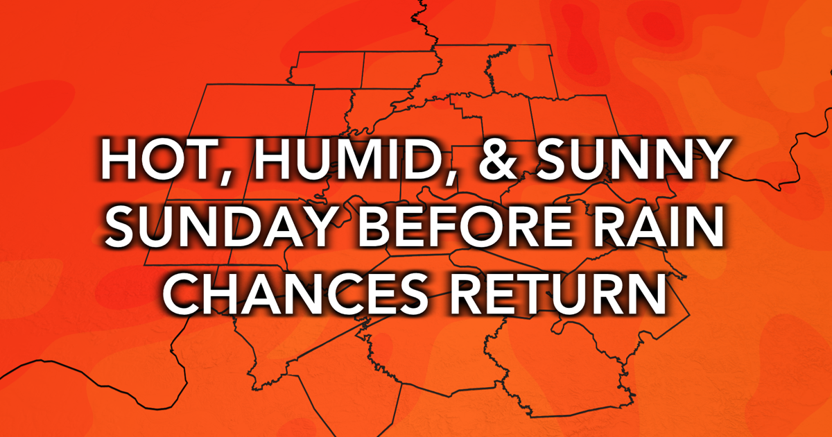 A hot and humid second half to weekend before next chances for rain ...