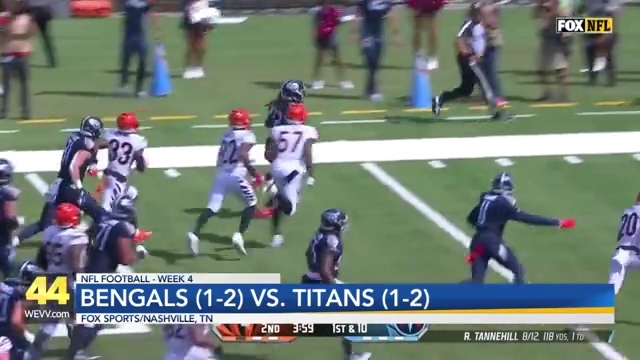 Titans roll Bengals, Video