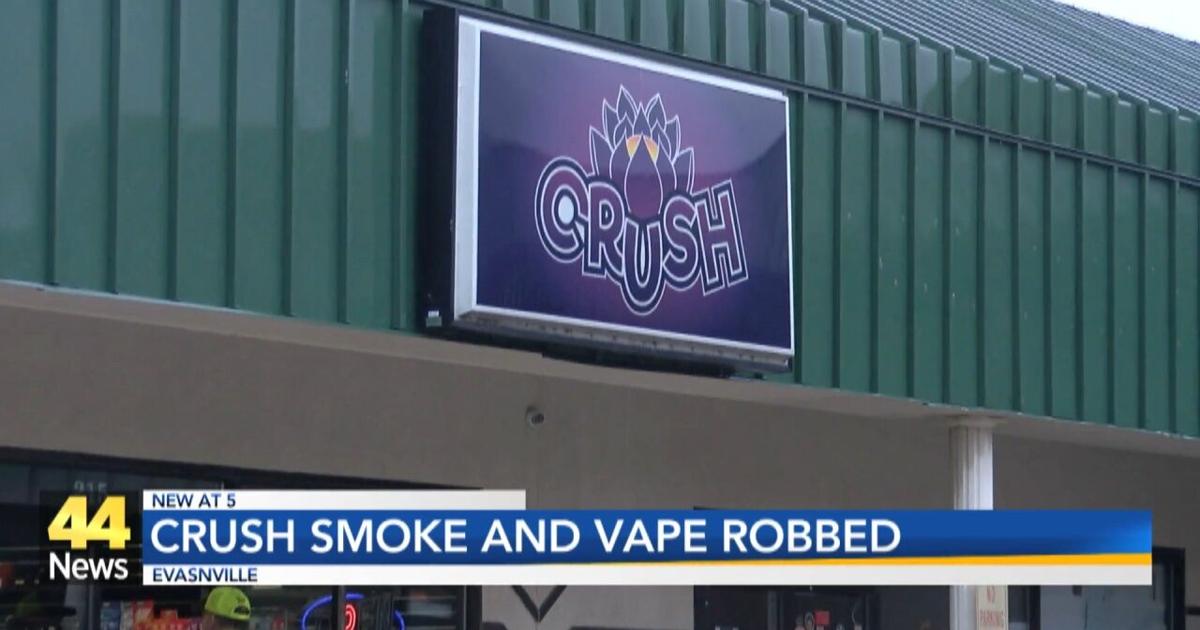 Crush Smoke and Vape damaged and robbed Crush Smoke and Vape damaged and robbed