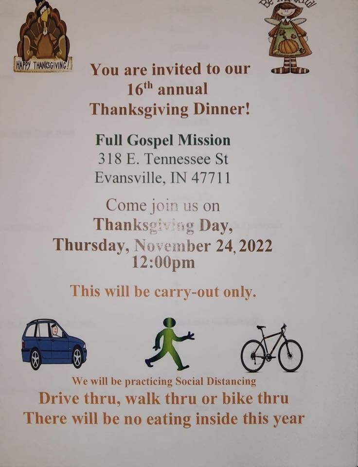 Thanksgiving Community Dinner - 2023, Hope Gospel Mission