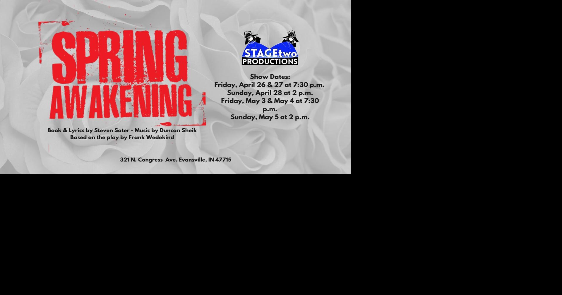 Tickets on sale for STAGEtwo Productions performance of "Spring