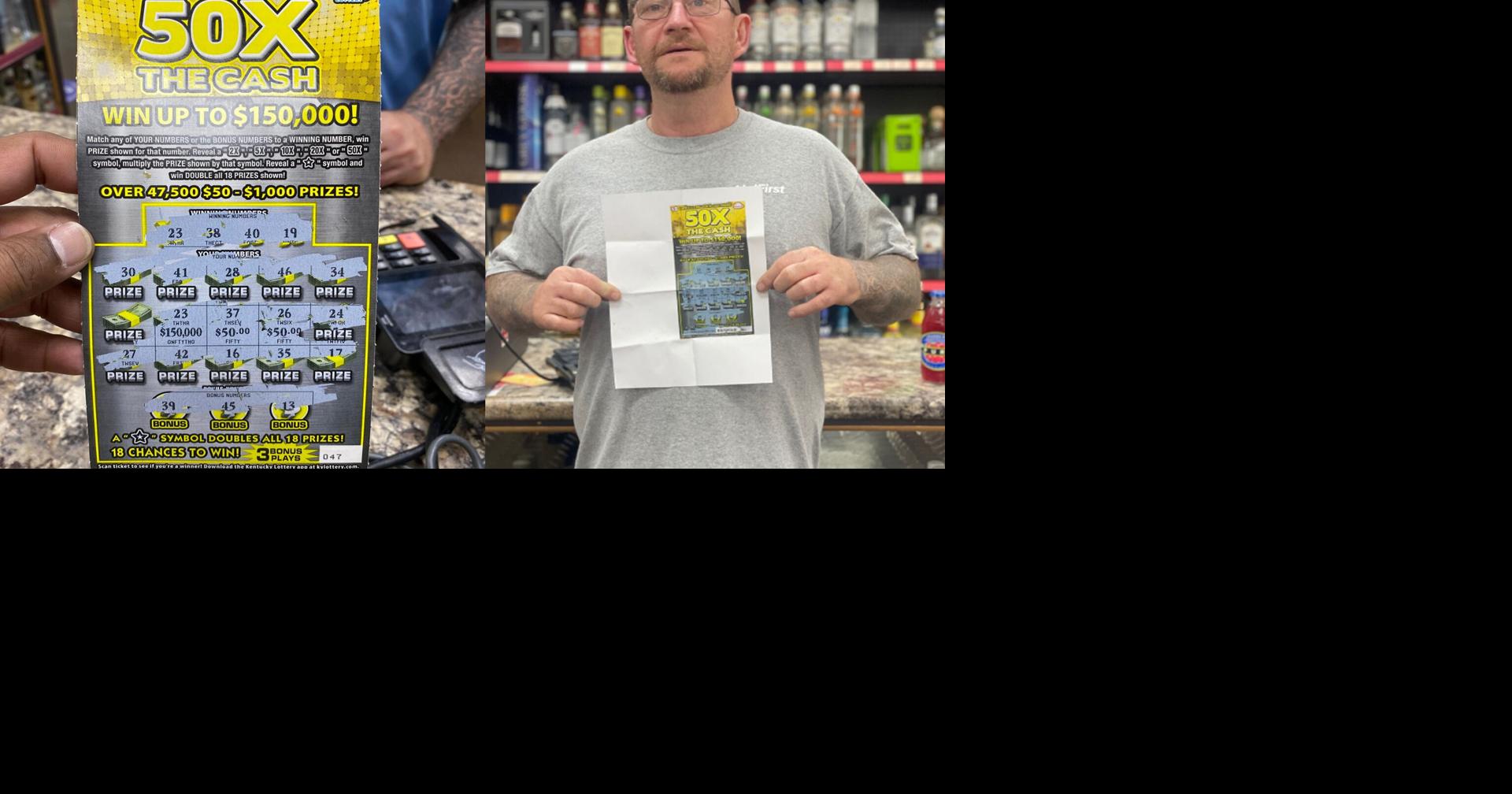 Man wins 150K on 5 scratchoff ticket in Owensboro Kentucky
