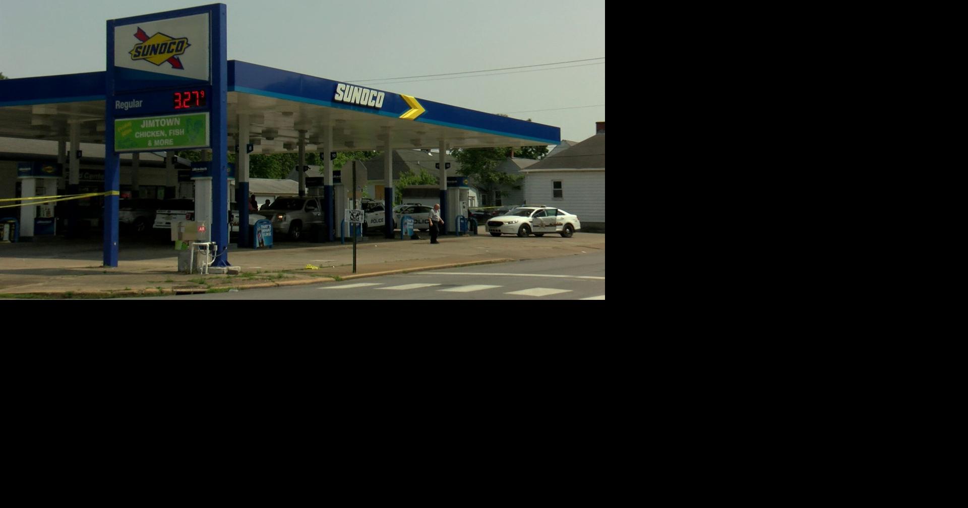 Officers were involved in a shooting at a gas station in Evansville