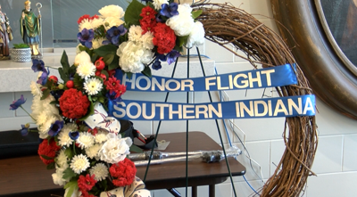 Wreath for Honor Flight interviewees
