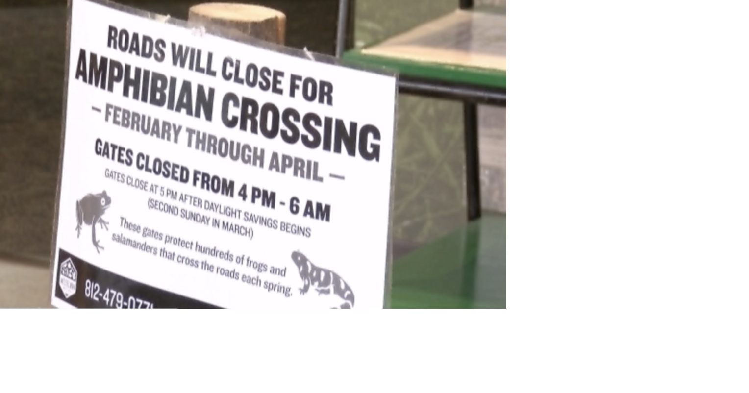 Roads closed at Wesselman Woods due to Salamanders News