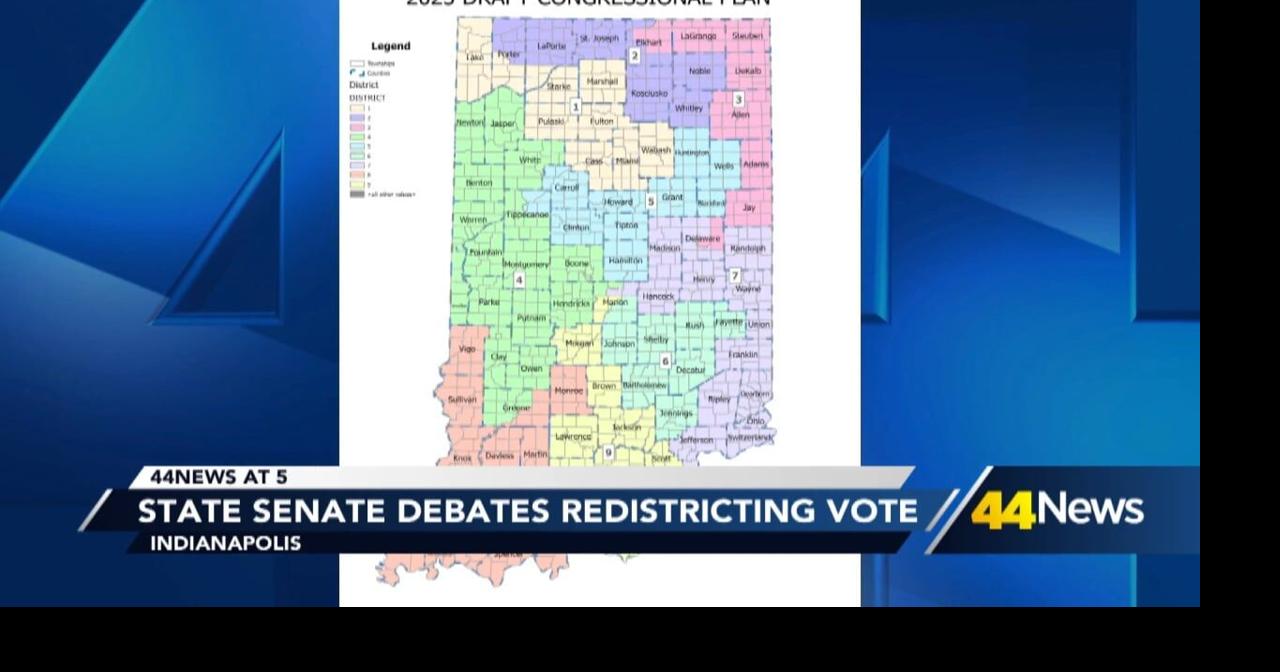 Indiana State Senate discusses redistricting vote