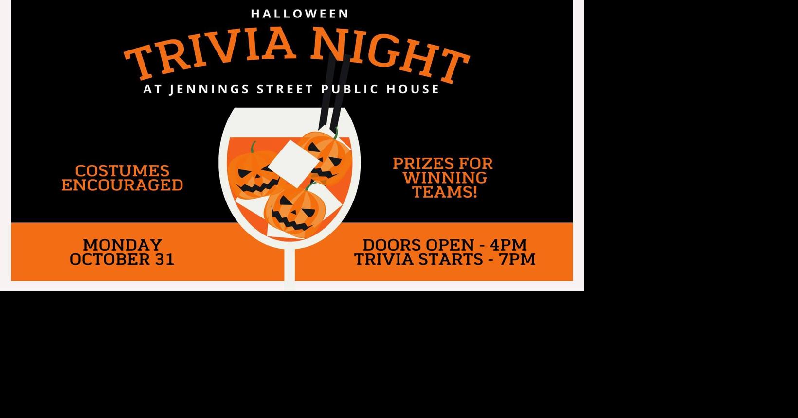 Jennings Street Public House to hold Halloween Trivia Night News
