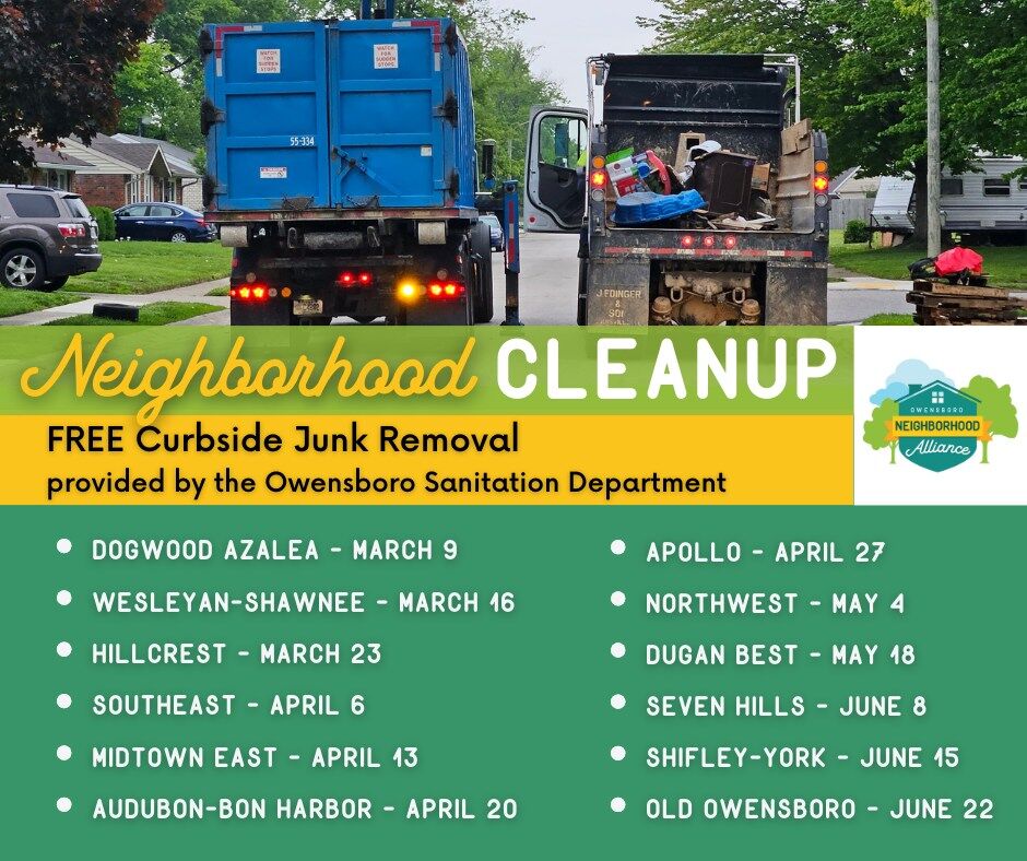 City releases Owensboro Neighborhood Alliance cleanup schedule | Kentucky |  wevv.com