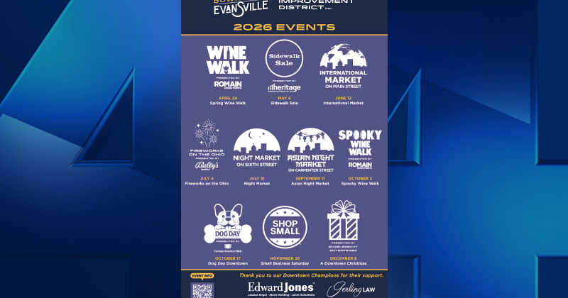 Downtown Evansville announces 2026 events schedule