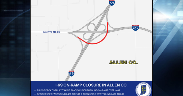 INDOT announces I-69 on-ramp closure