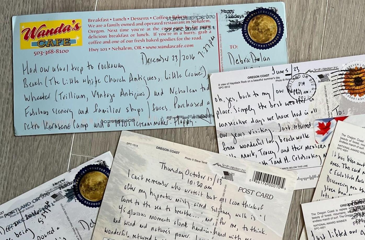 She's sent postcards to herself for over 40 years. Here's what she's  learned
