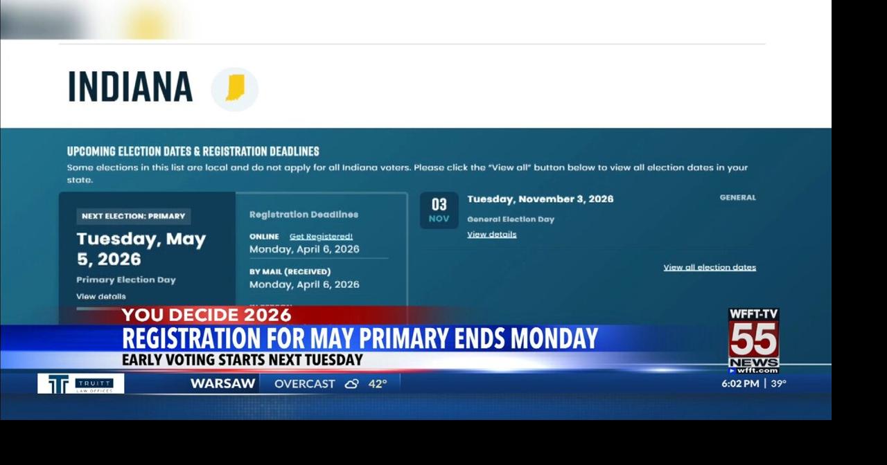 Voter registration deadline is Monday for May 5 primary