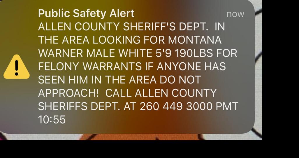 Allen County Sheriff's Department searching for man with felony