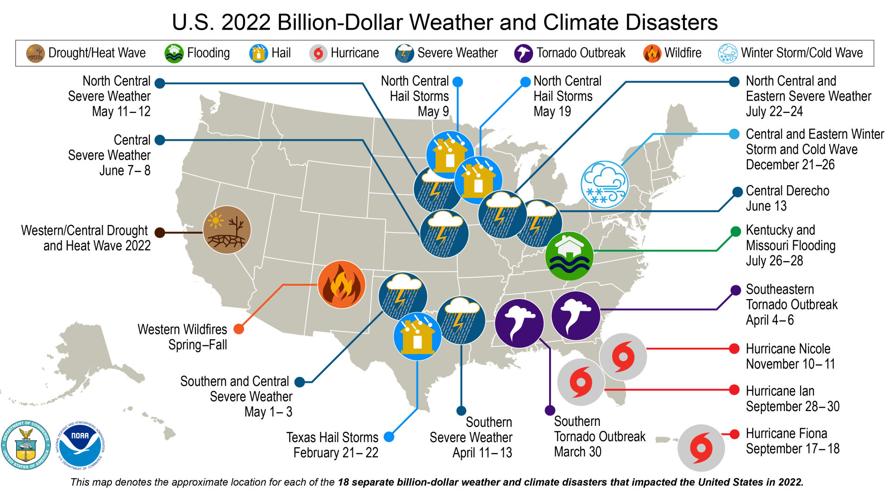 Extreme weather has cost the US more than $1 trillion in the past