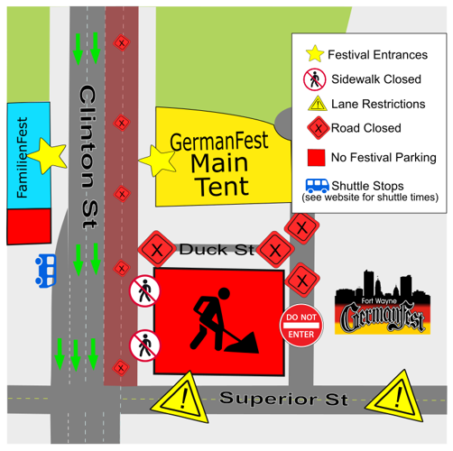 GermanFest 2024 Parking Guide Local