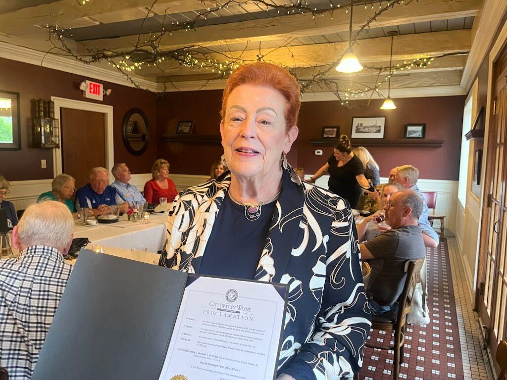 Community Champs Allen County Christmas Bureau President Jane Surbeck